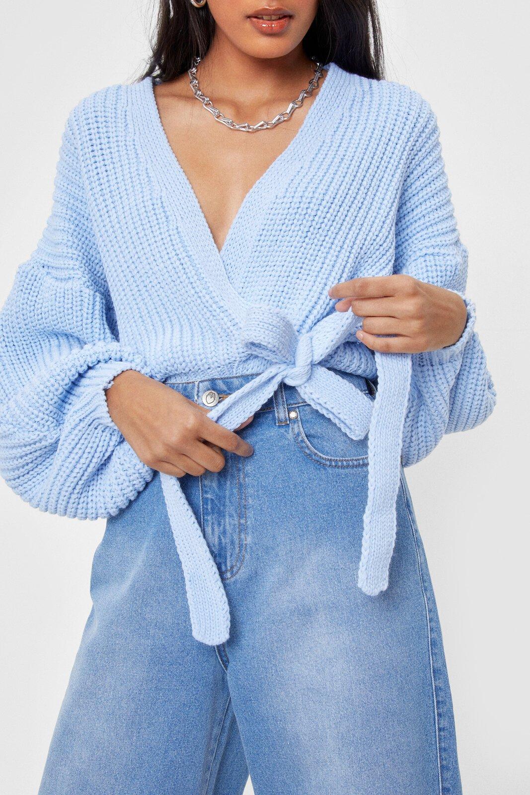 Chunky wrap outlet cardigan